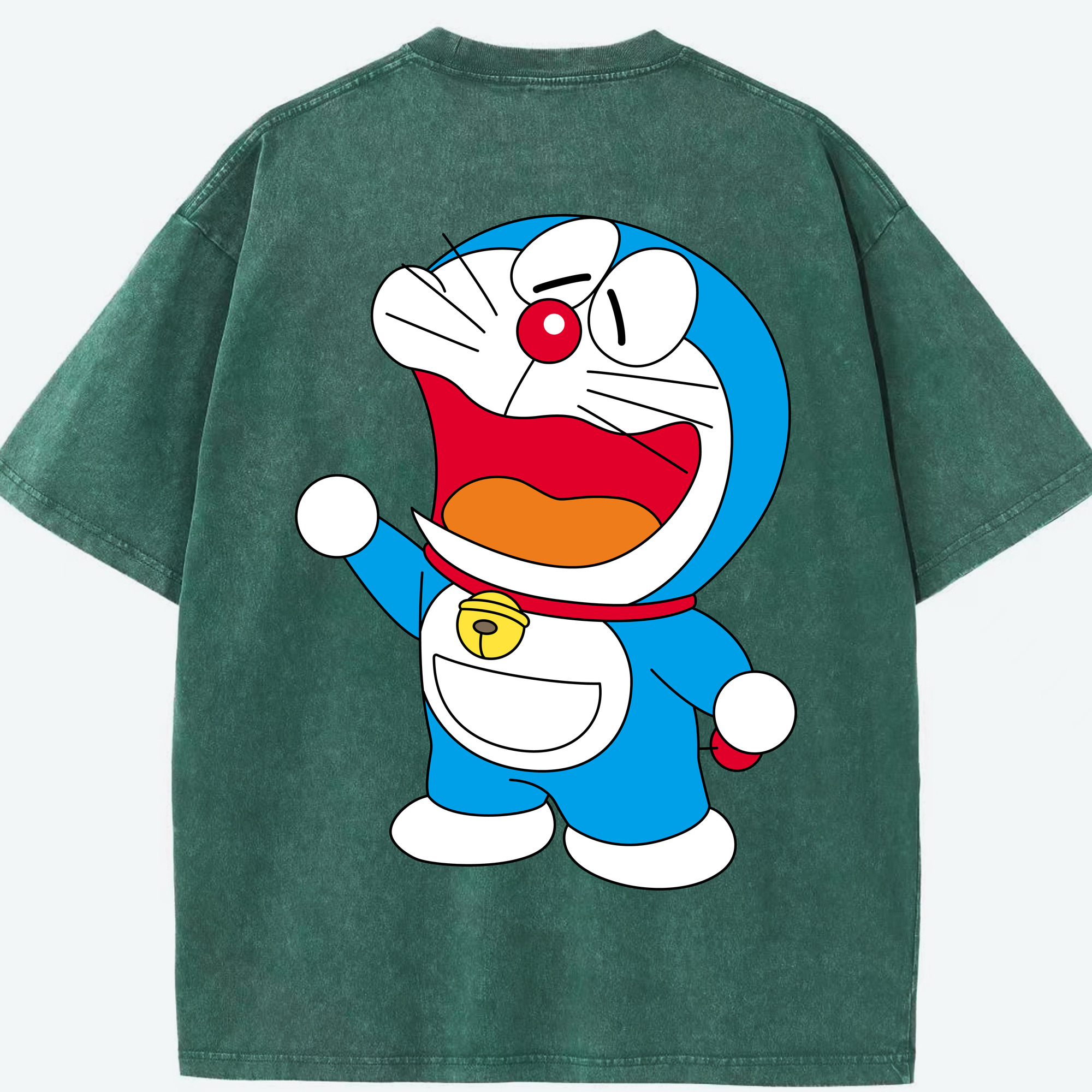 （画像用） ドラえもん Doraemon 綿100% ヴィンテージ風 半袖Tシャツ（背面プリント）